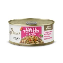 Applaws Taste Toppers Chicken With Salmon, Pumpkin, Carrots & Peas Wet Dog Food Tins - 12 X 156g