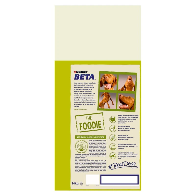 BETA Adult Dry Dog Food With Turkey & Lamb - 14kg 6 BETA Adult Dry Dog Food With Turkey & Lamb - 14kg - Image 4