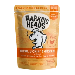 Barking Heads Bowl Lickin' Chicken Wet Dog Food Pouches - 10 X 300g
