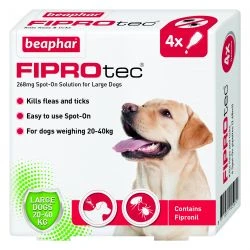 Beaphar FIPROtec Spot-On For Large Dogs Flea Treatment - 4 Pipettes 3 Beaphar FIPROtec Spot-On For Large Dogs Flea Treatment - 4 Pipettes