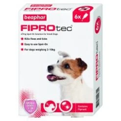 Beaphar FIPROtec Spot-On For Small Dogs Flea Treatment - 6 Pipettes
