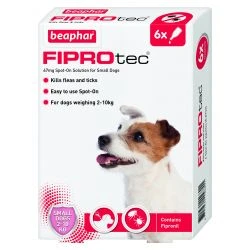 Beaphar FIPROtec Spot-On For Small Dogs Flea Treatment - 6 Pipettes 3 Beaphar FIPROtec Spot-On For Small Dogs Flea Treatment - 6 Pipettes