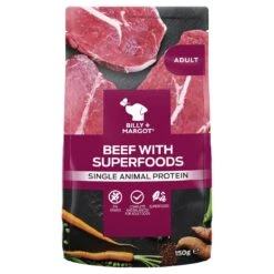 Billy + Margot Adult Beef & Superfoods Wet Dog Food Pouches - 12 X 150g