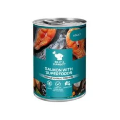 Billy + Margot Adult Salmon & Superfoods Wet Dog Food Cans - 12 X 395g