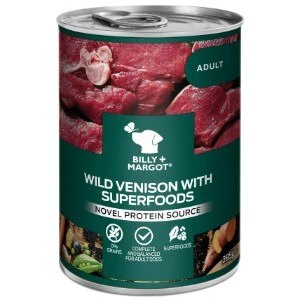 Billy + Margot Adult Venison & Superfoods Wet Dog Food Cans - 12 X 395g 3 Billy + Margot Adult Venison & Superfoods Wet Dog Food Cans - 12 X 395g