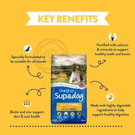 Burgess Supadog Adult Chicken Dry Dog Food - 12.5kg 4 Burgess Supadog Adult Chicken Dry Dog Food - 12.5kg - Image 2
