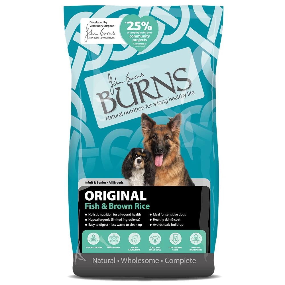 Burns Original Fish & Brown Rice Dry Dog Food - 12kg 5 Burns Original Fish & Brown Rice Dry Dog Food - 12kg - Image 3