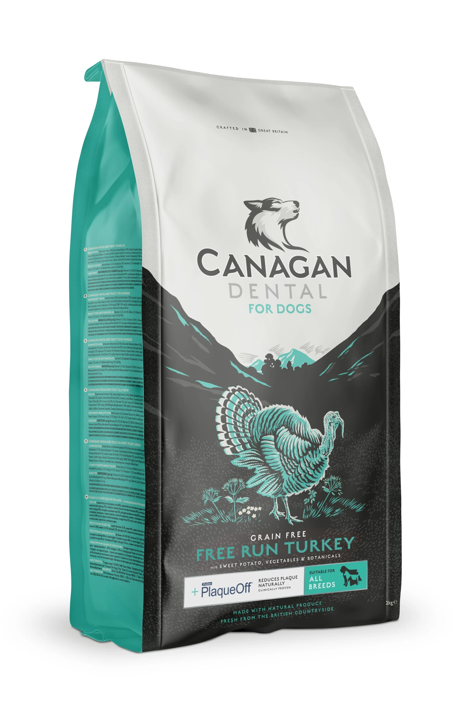 Canagan Dental Free-Run Turkey Dry Dog Food - 2kg 4 Canagan Dental Free-Run Turkey Dry Dog Food - 2kg - Image 2
