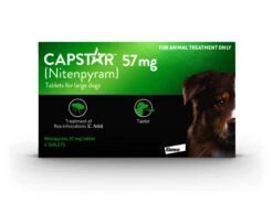 Capstar 57mg Flea Treatment Tablets For Dogs Over 11kg - 6 Tablets