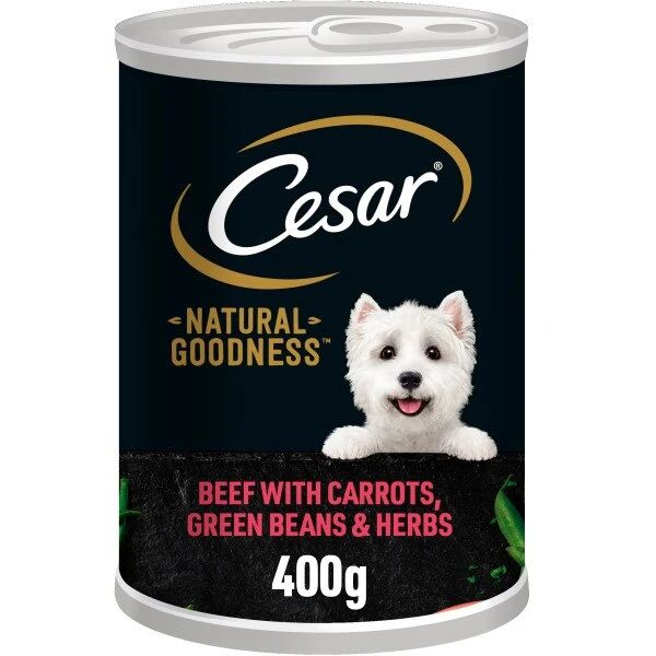 Cesar Natural Goodness Beef In Loaf Wet Dog Food Tins - 6 X 400g 4 Cesar Natural Goodness Beef In Loaf Wet Dog Food Tins - 6 X 400g - Image 2