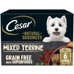 Cesar Natural Goodness Mixed Selection In Loaf Wet Dog Food Tins - 6 X 400g