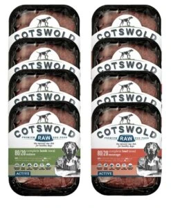 Cotswold RAW Active 80/20 Mince Adult Raw Dog Food Beef & Lamb Mix Pack - 8Kg