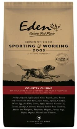 Eden 80/20 Country Cuisine Working And Sporting Dry Dog Food Small Kibble - 15kg