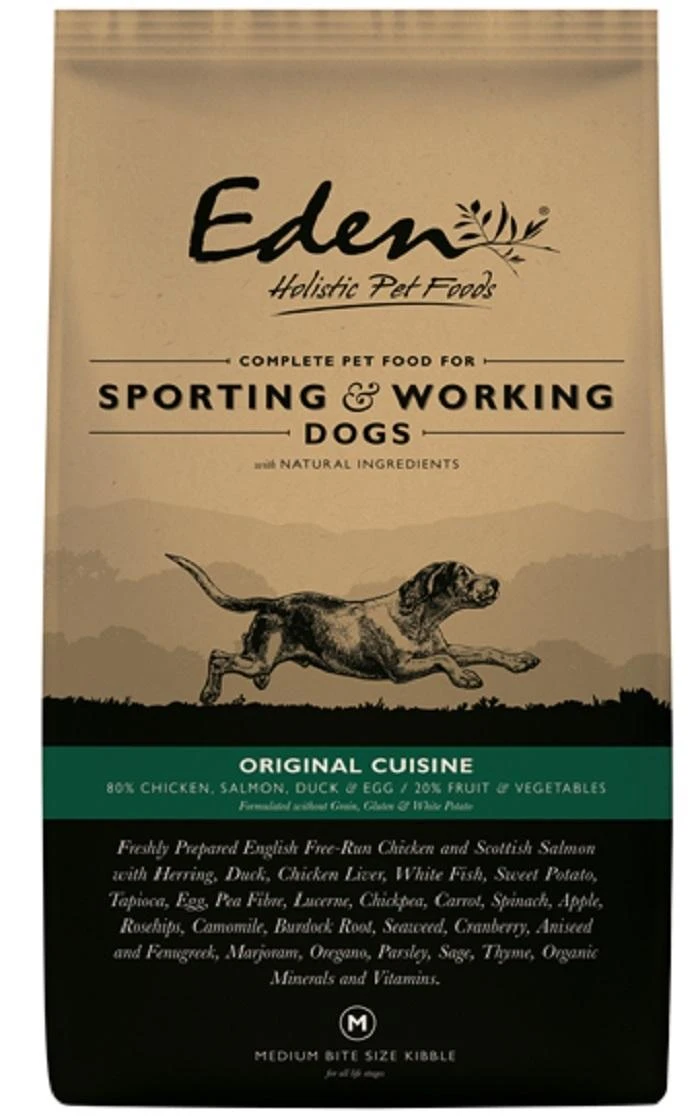 Eden 80/20 Original Working And Sporting Dry Dog Food Medium Kibble - 15Kg 3 Eden 80/20 Original Working And Sporting Dry Dog Food Medium Kibble - 15Kg