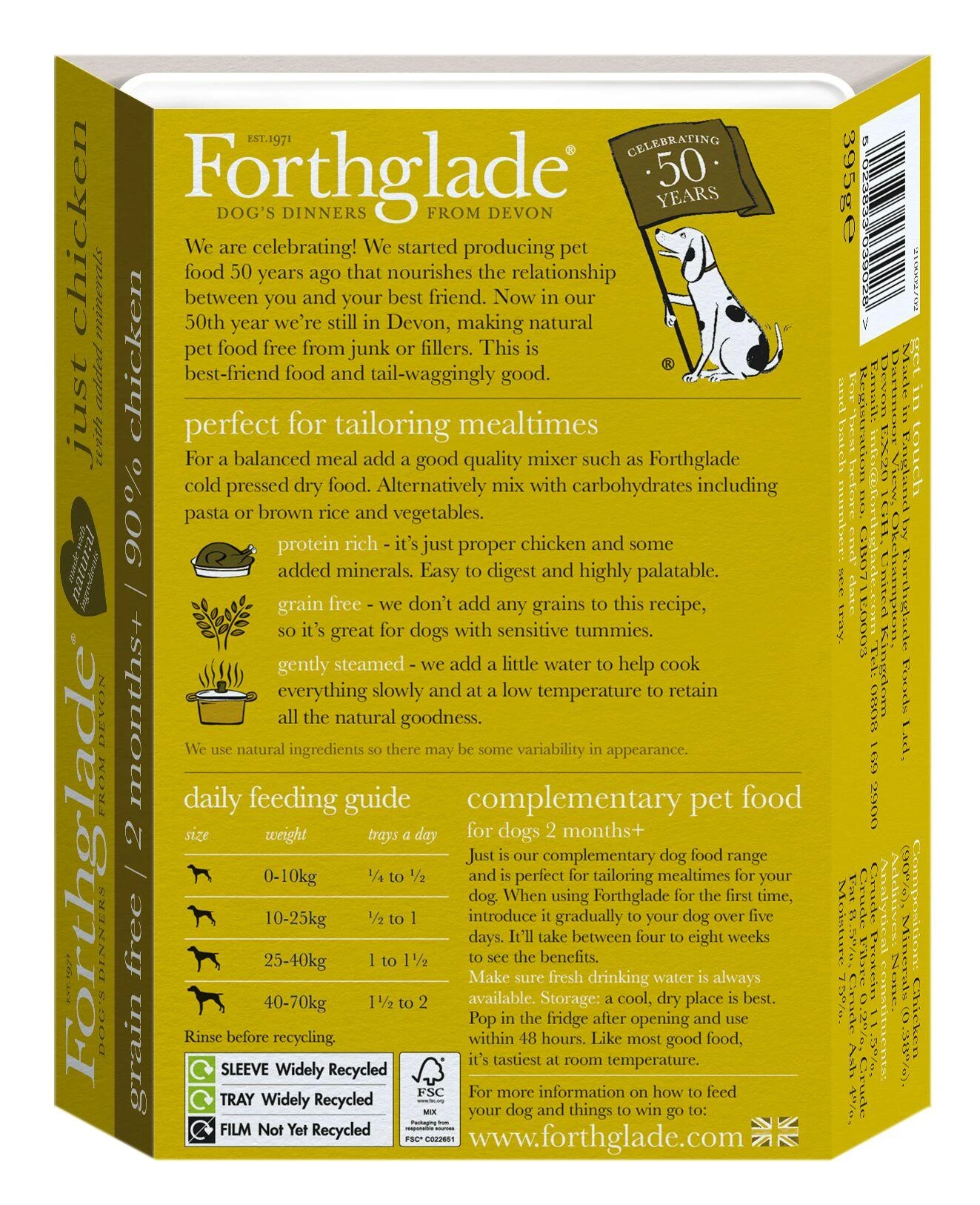 Forthglade Just Chicken Grain Free Dog Food 18Pack - 395G 4 Forthglade Just Chicken Grain Free Dog Food 18Pack - 395G - Image 2