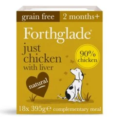Forthglade Just Chicken With Liver Grain Free Dog Food 18Pack - 395G