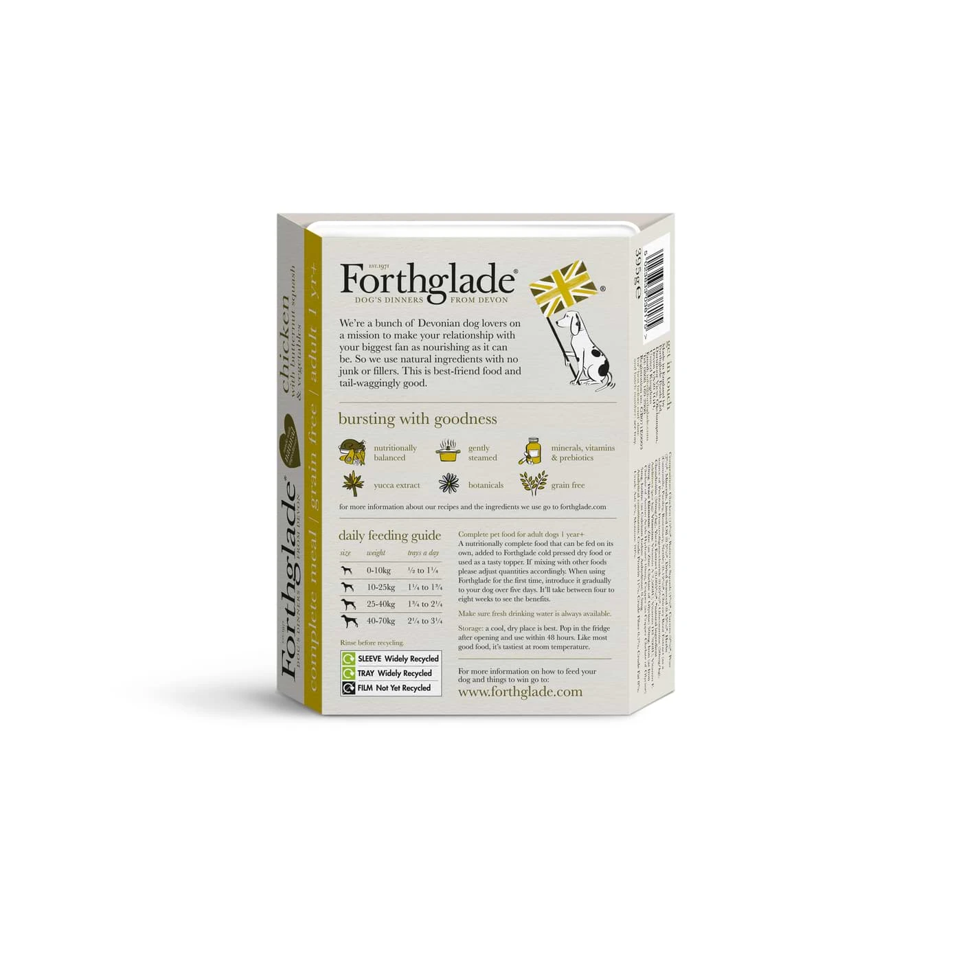 Forthglade Complete Adult Chicken, Butternut Squash & Veg, Grain Free Dog Food - 18 X 395G 4 Forthglade Complete Adult Chicken, Butternut Squash & Veg, Grain Free Dog Food - 18 X 395G - Image 2