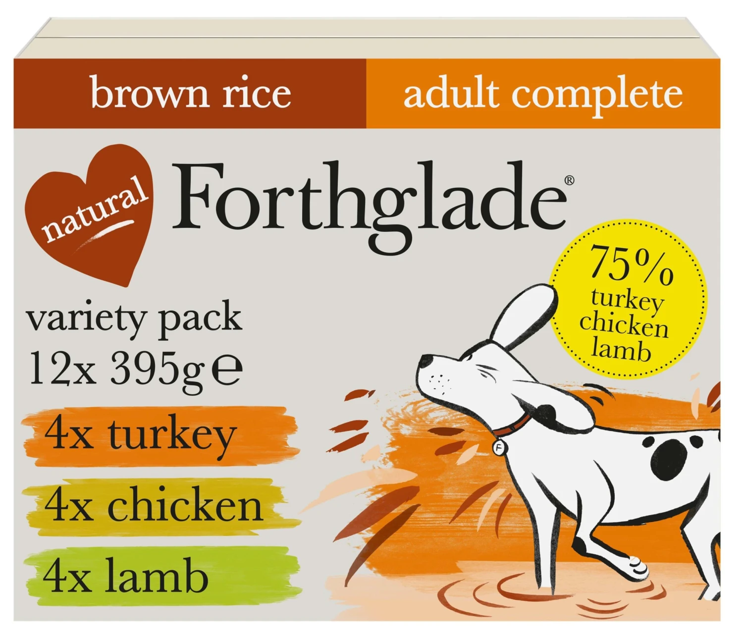 Forthglade Complete Adult Multicase With Brown Rice Turkey/Lamb/Chicken Dog Food - 12 X 395G 3 Forthglade Complete Adult Multicase With Brown Rice Turkey/Lamb/Chicken Dog Food - 12 X 395G