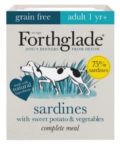 Forthglade Complete Adult Sardines, Sweet Potato & Veg Grain Free Wet Dog Food - 18 X 395g