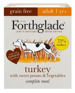 Forthglade Complete Adult Turkey & Veg, Grain Free Dog Food - 18 X 395G