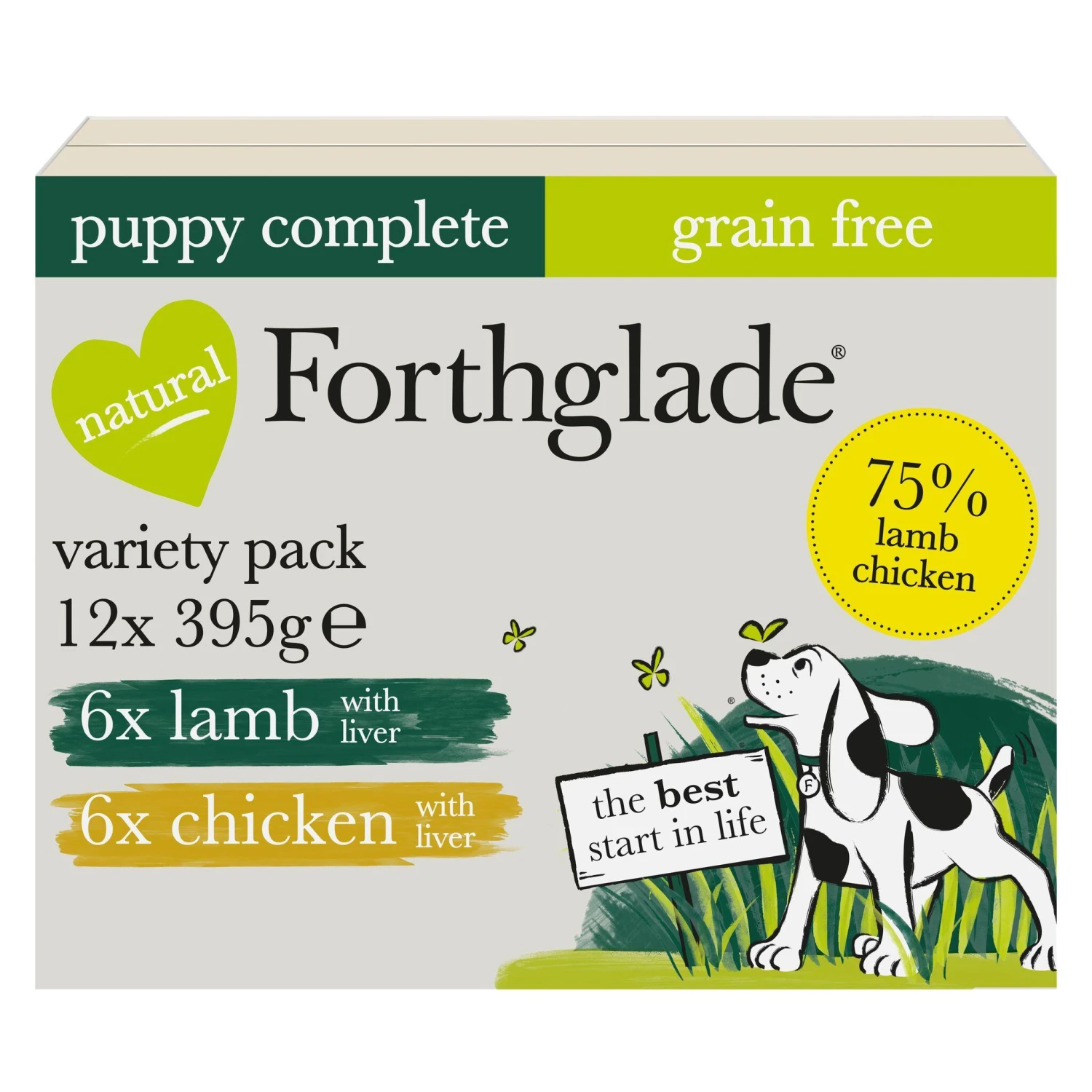 Forthglade Complete Puppy Grain Free Variety Lamb/Chicken With Liver, Sweet Potato & Veg Wet Dog Food - 12x395g 3 Forthglade Complete Puppy Grain Free Variety Lamb/Chicken With Liver, Sweet Potato & Veg Wet Dog Food - 12x395g