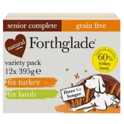 Forthglade Complete Senior Dog Grain Free Variety Turkey/Lamb With Butternut Squash & Veg - 12 X 395g