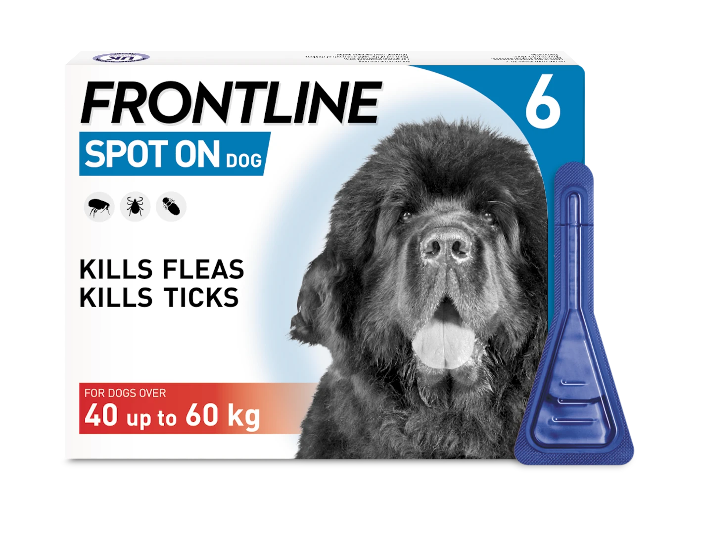 Frontline Spot On Flea & Tick Treatment X Large Dog (40+kg) - 6 Pack 2 Frontline Spot On Flea & Tick Treatment X Large Dog (40+kg) - 6 Pack