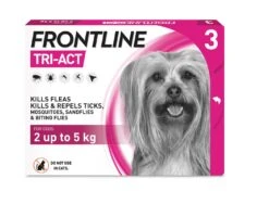 Frontline Tri-Act Flea & Tick Treatment For Extra Small Dogs (2-5kg) - 3 Pack