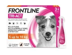 Frontline Tri-Act Flea & Tick Treatment For Small Dogs (5-10kg) - 3 Pack