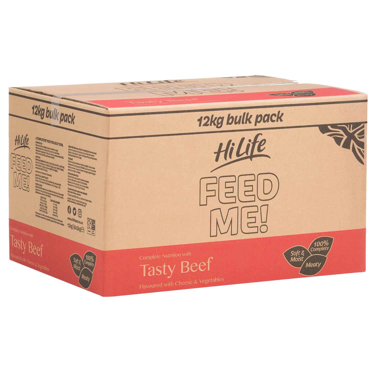 Hilife Feed Me! Tasty Beef Semi Moist Dog Food - 12kg 3 Hilife Feed Me! Tasty Beef Semi Moist Dog Food - 12kg