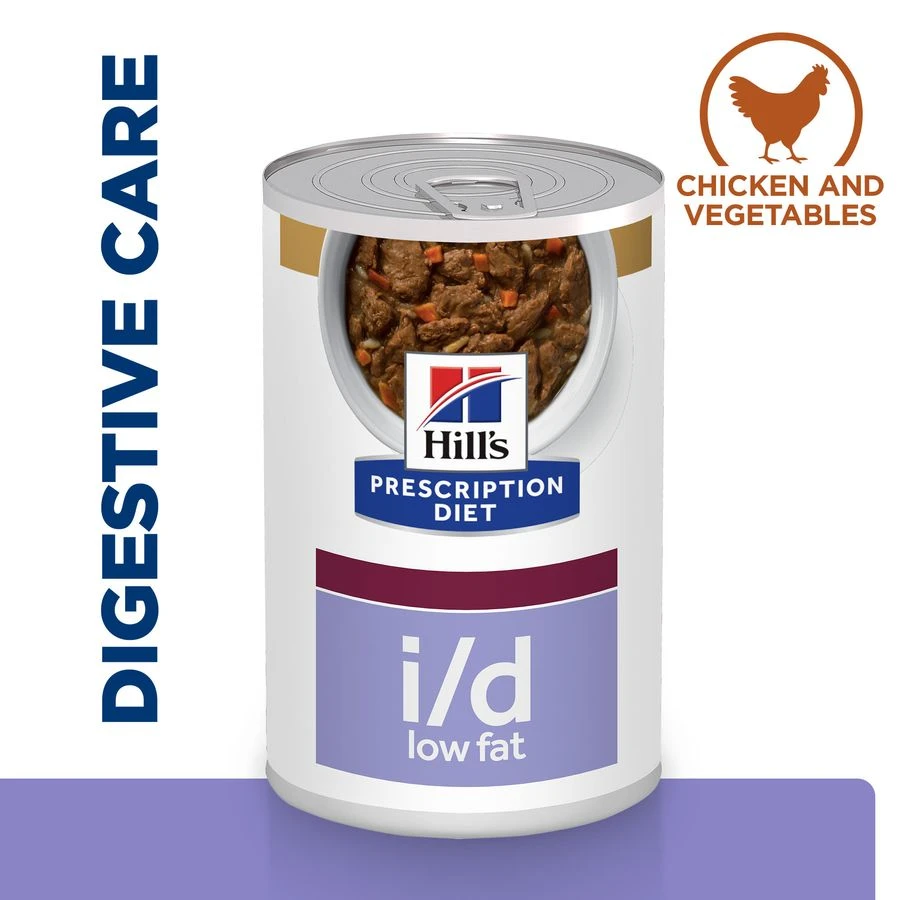 Hill's Prescription Diet I/d Low Fat Chicken & Veg Stew For Dogs - 12x354g 3 Hill's Prescription Diet I/d Low Fat Chicken & Veg Stew For Dogs - 12x354g