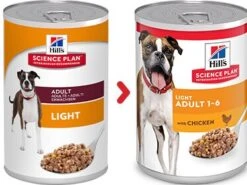 Hills Hill's Science Plan Light Adult Dog Food With Chicken Cans - 12x370g -Hills || ROYAL CANIN Sales Hills Science Plan Adult Light with Chicken 12Pack Dog Food 370g vetshop 5