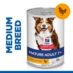 Hills Hill's Science Plan Mature Adult 7+ Chicken Wet Dog Food Cans - 12 X 370g -Hills || ROYAL CANIN Sales Hills Science Plan Canine Mature Adult 7 Savoury Chicken Cans 12 x 370g vetshop 2