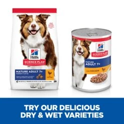 Hills Hill's Science Plan Mature Adult 7+ Chicken Wet Dog Food Cans - 12 X 370g -Hills || ROYAL CANIN Sales Hills Science Plan Canine Mature Adult 7 Savoury Chicken Cans 12 x 370g vetshop 3