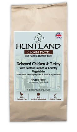Huntland Deboned Chicken Turkey Grain Free Dry Puppy Food - 10kg + 2kg FREE -Hills || ROYAL CANIN Sales Huntland Deboned Chicken and Turkey Grain Free Puppy Food 12kg vetshop 5