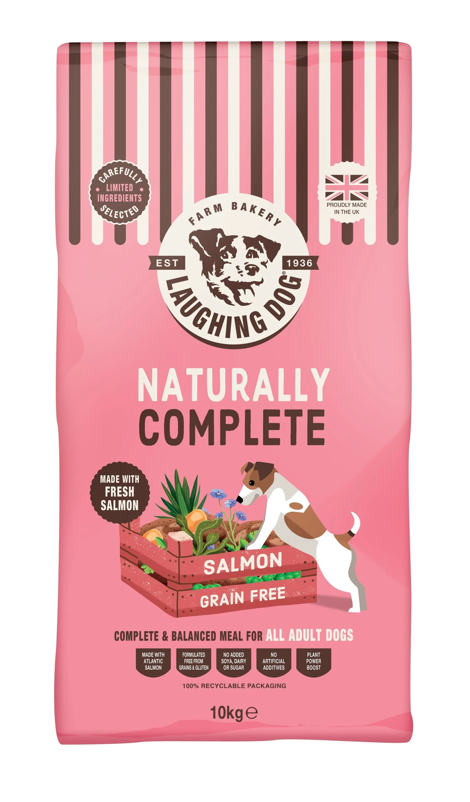 Laughing Dog Adult Grain Free Salmon Dry Dog Food - 10kg 3 Laughing Dog Adult Grain Free Salmon Dry Dog Food - 10kg