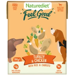 Naturediet Feel Good Turkey & Chicken Dog Food - 18 X 390g