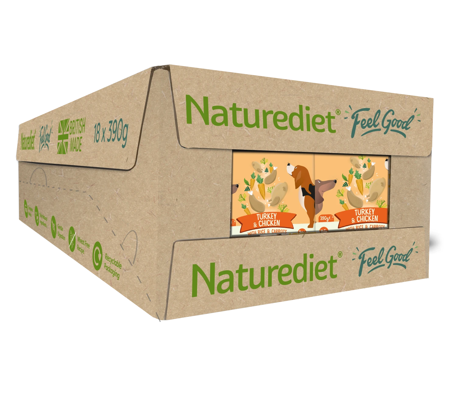 Naturediet Feel Good Turkey & Chicken Dog Food - 18 X 390g 6 Naturediet Feel Good Turkey & Chicken Dog Food - 18 X 390g - Image 4