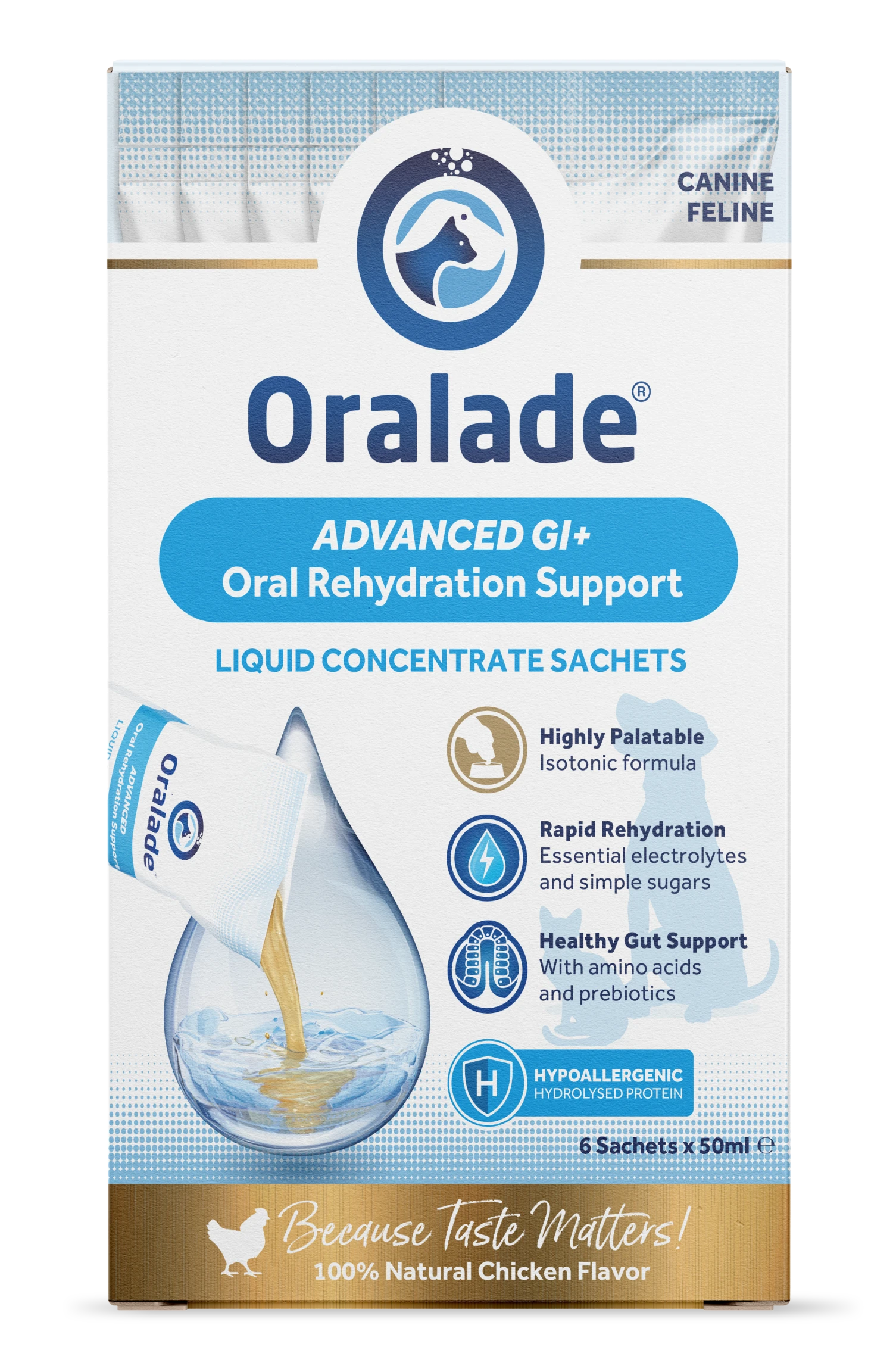 Oralade GI Oral Rehydration Support Liquid Concentrate Sachets For Cats & Dogs - 6 X 50ml 5 Oralade GI Oral Rehydration Support Liquid Concentrate Sachets For Cats & Dogs - 6 X 50ml - Image 3