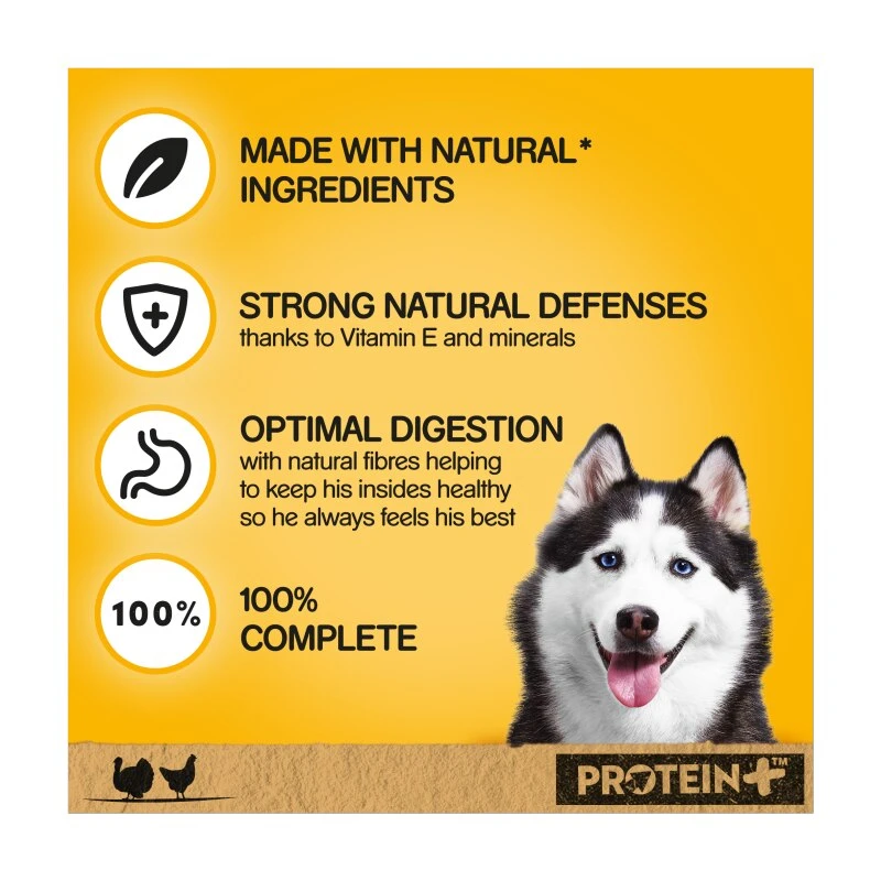 Pedigree Protein Plus Dog Tin With Turkey & Chicken In Loaf - 400g X 12 6 Pedigree Protein Plus Dog Tin With Turkey & Chicken In Loaf - 400g X 12 - Image 4