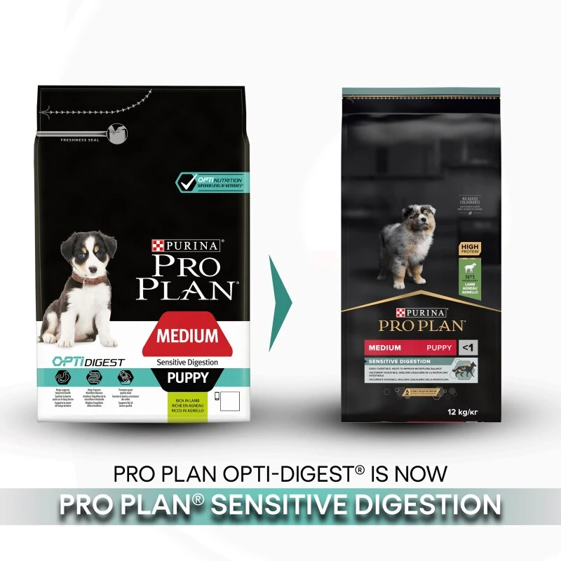 PRO PLAN Medium Puppy Dry Dog Food Sensitive Digestion Rich In Lamb - 3kg 4 PRO PLAN Medium Puppy Dry Dog Food Sensitive Digestion Rich In Lamb - 3kg - Image 2