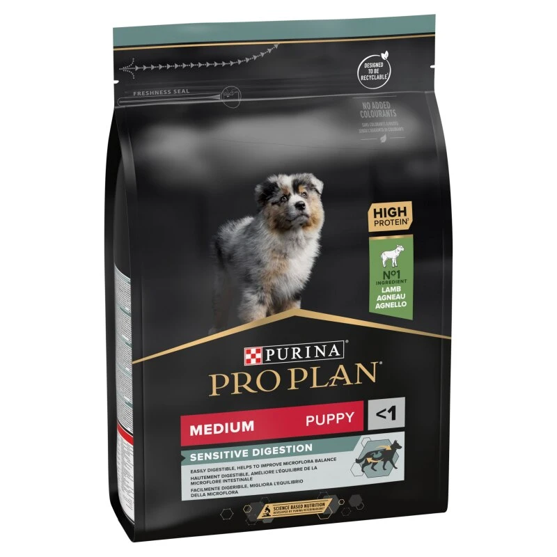 PRO PLAN Medium Puppy Dry Dog Food Sensitive Digestion Rich In Lamb - 3kg 5 PRO PLAN Medium Puppy Dry Dog Food Sensitive Digestion Rich In Lamb - 3kg - Image 3