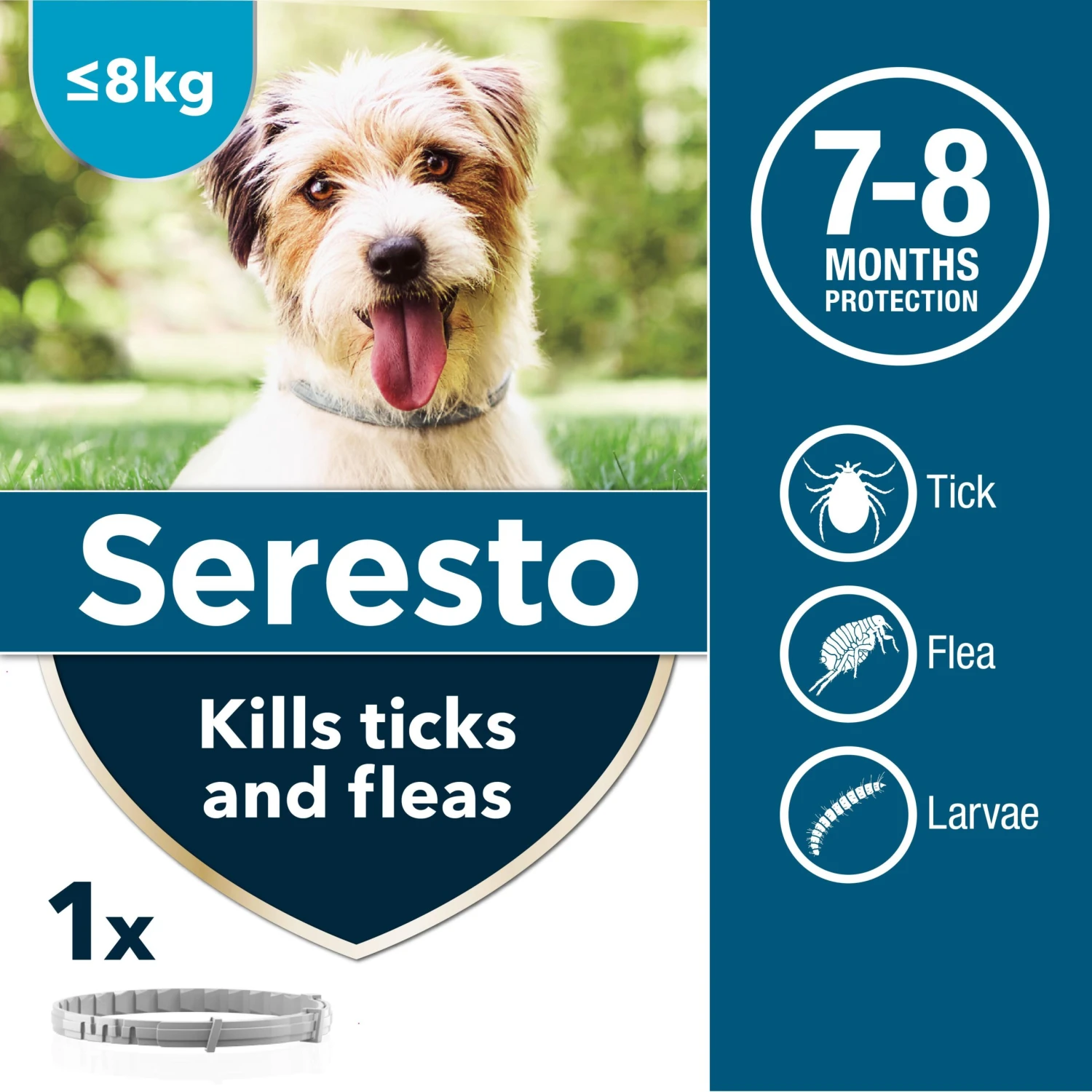 Seresto Flea & Tick Control Collar For Small Dogs 8kg Or Under 3 Seresto Flea & Tick Control Collar For Small Dogs 8kg Or Under