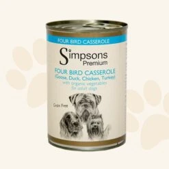 Simpsons Four Birds Grain Free Wet Dog Food Cans - 6 X 400g