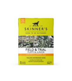 Skinners Field & Trial Chicken & Garden Veg Puppy/Junior Wet Dog Food - 18 X 390g