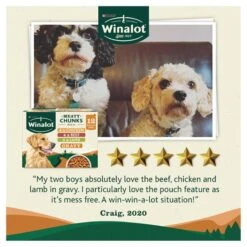 Winalot Meaty Chunks Mixed Wet Dog Food Pouches In Gravy - 80 X 100g 15 Winalot Meaty Chunks Mixed Wet Dog Food Pouches In Gravy - 80 X 100g -Hills || ROYAL CANIN Sales Winalot Perfect Portions Beef Chicken Lamb in Gravy Wet Dog Food Pouches 80 x 100g vetshop 4