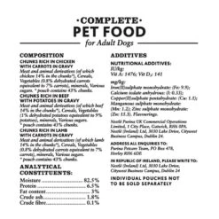 Winalot Meaty Chunks Mixed Wet Dog Food Pouches In Gravy - 80 X 100g 21 Winalot Meaty Chunks Mixed Wet Dog Food Pouches In Gravy - 80 X 100g -Hills || ROYAL CANIN Sales Winalot Perfect Portions Beef Chicken Lamb in Gravy Wet Dog Food Pouches 80 x 100g vetshop 99
